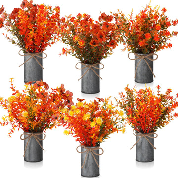 6 Sets Artificial Fall Thanksgiving Centerpiece for Tables