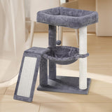 YOUPET Cat Tree with Cat Scratching Post for Indoor Cats, Cat Tower with Scratching Board and Playful Toy Balls