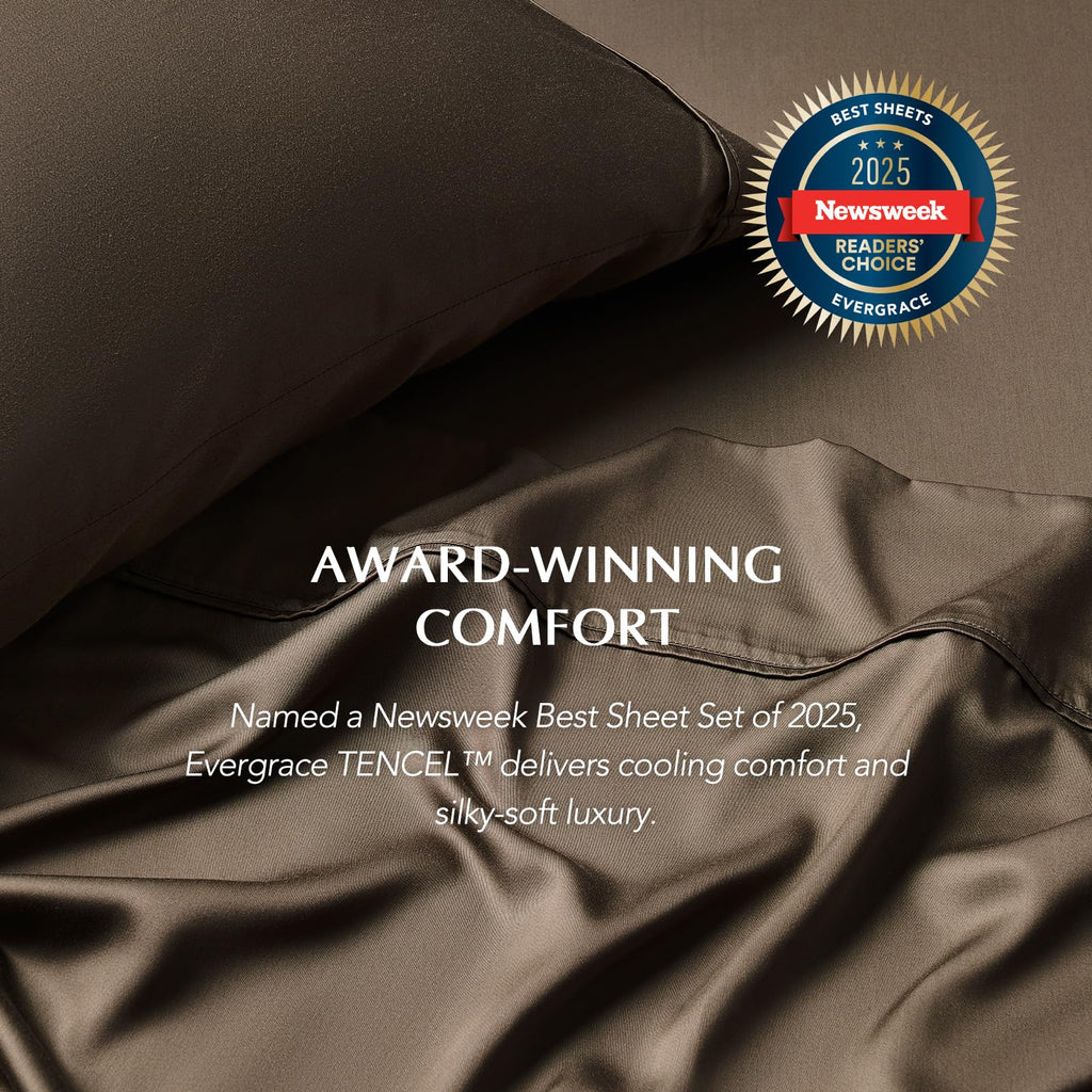 TencelTM Sheet Set, Breathable & Cooling, Cal.King, Espresso Brown