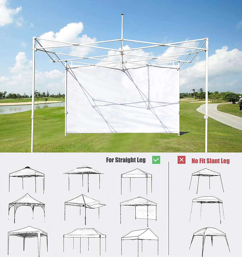 Door for 10x10 Canopy Frame Two Central Zipper Design for Easy Entry and Exit, 1 Pack Sunwall Only, Purple