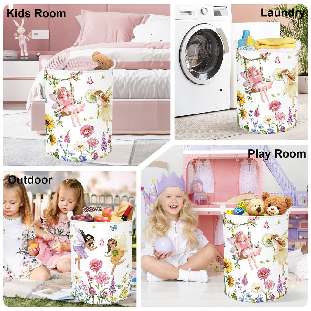 Fantasy Princess Laundry Hamper Colorful Large Storage Basket Collapsible Parents Organizer Kids Toy Clothes Bins