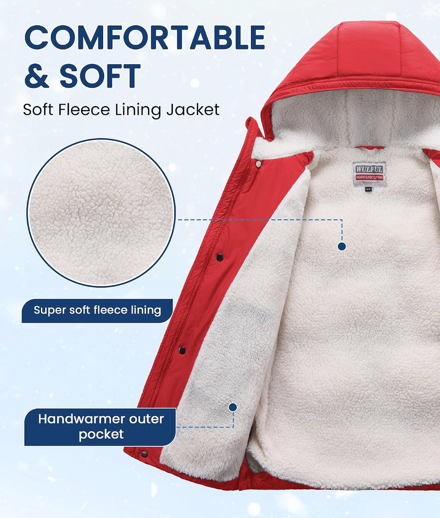 Kids Boy's Winter Coat Hooded Puffer Windbreaker Warm Cotton Jacket Parka Down Outdoor Coats