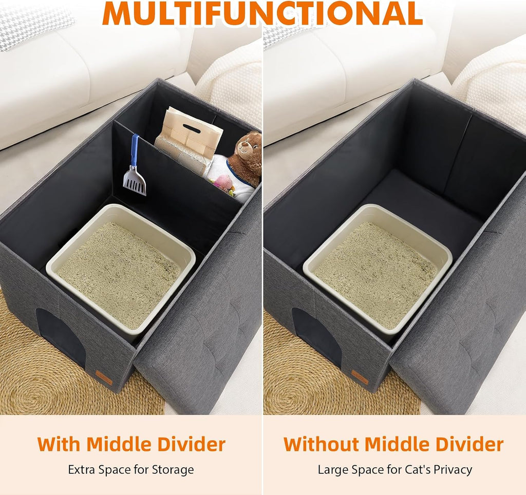 Cat Litter Box Enclosure Furniture for Odor Control