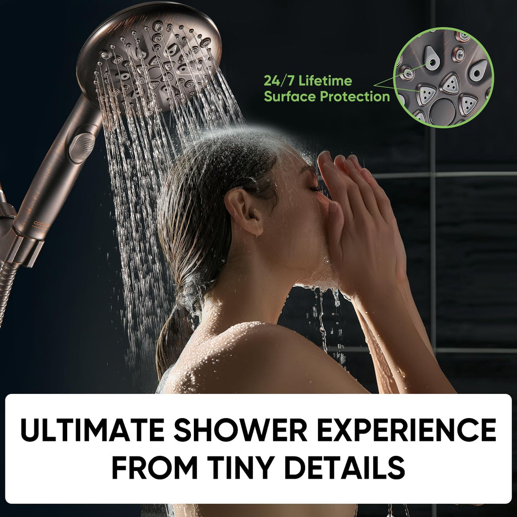 9 Spray Modes Handheld Shower Head, Water-Saving, ORB