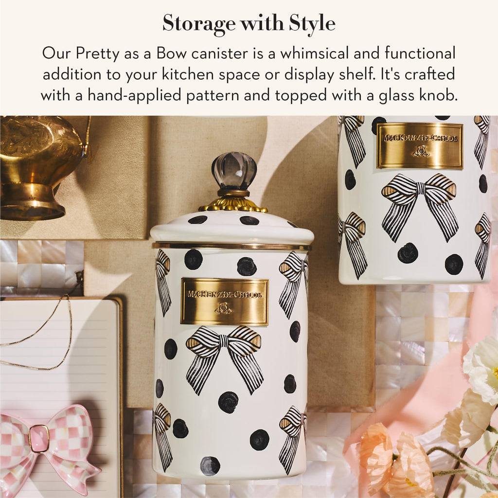 Enamel Canister, Large, Pretty as a Bow