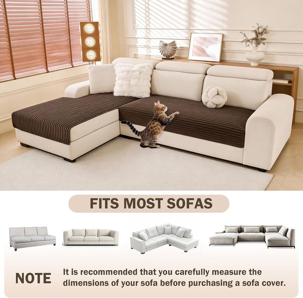 100% Waterproof Sectional Couch Covers, 2 Pieces Non Slip Couch Covers for Dogs, L Shaped Sofa Covers for Pets