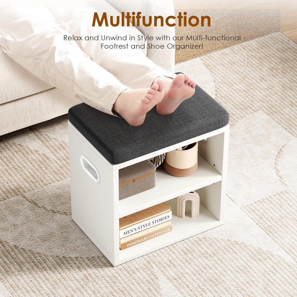 Small Shoe Bench with Cushion Shoe Bench with Storage and Seating, Seat Entryway Shoe Rack, Entryway
