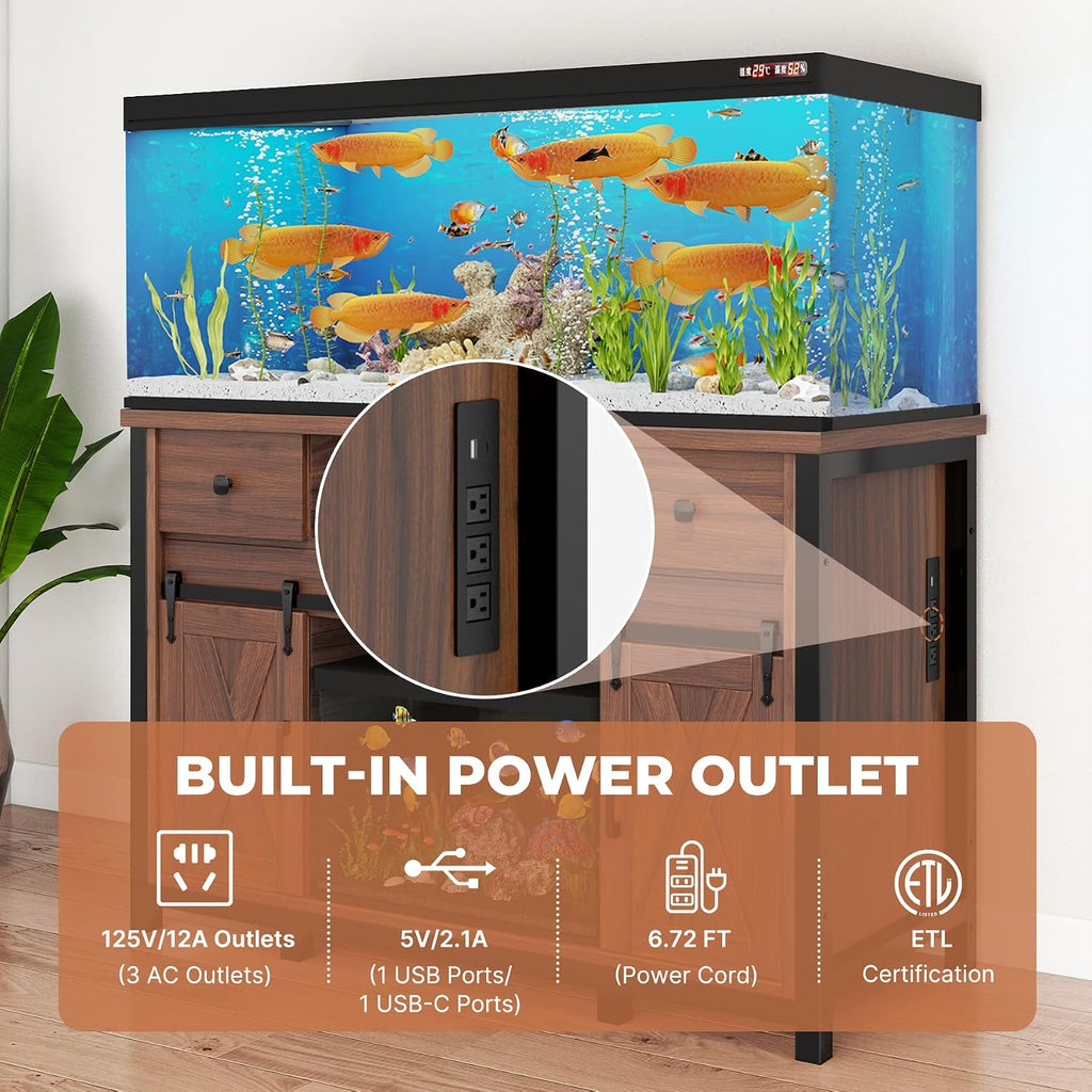 55-75 Gallon Fish Tank Stand with Power Outlet