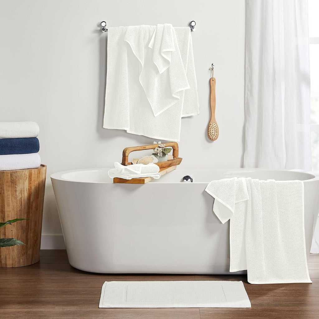 6-Piece Towel Set, 680 GSM, 2 Bath Towels, 2 Hand Towels, 2 Wash Cloths,100% Cotton Premium Quality, Ultra Soft