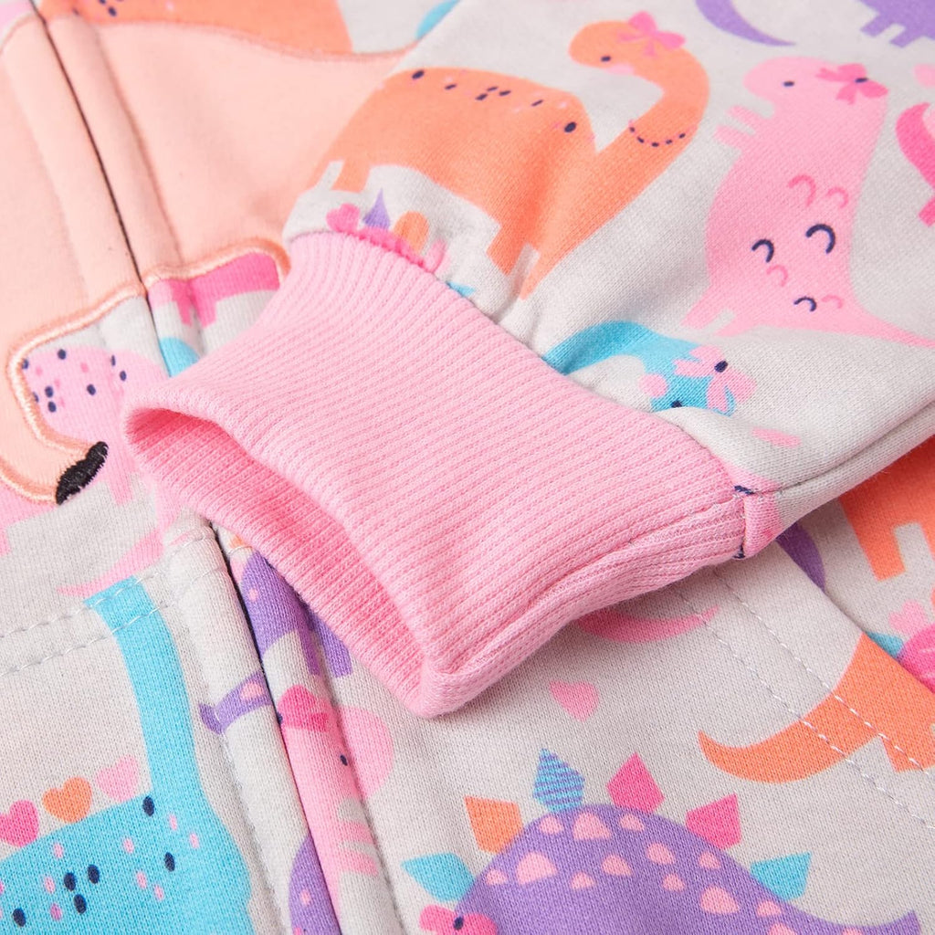 Toddler Girls Fleece Jackets Cotton Unicorn Hoodie Sweatshirt Fall Winter Zipper Coat Warm Hooded Sweater