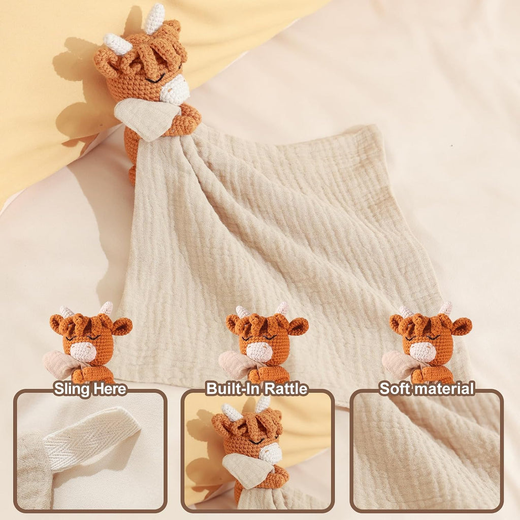 Lamb Luxury Snuggle Plush Animal Security Blanket Blanket Infant Nursery Character Blanket Luxury Snuggler Plush Baby