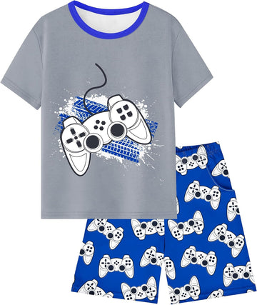 Boys Pajamas Big Boys PJs Set Summer Short Sleeve Kid Sleepwear Boy Pajamas