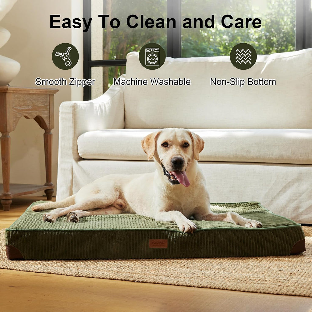 Large Dog Bed, Thickened Waterproof Dog Mat with Washable Cover