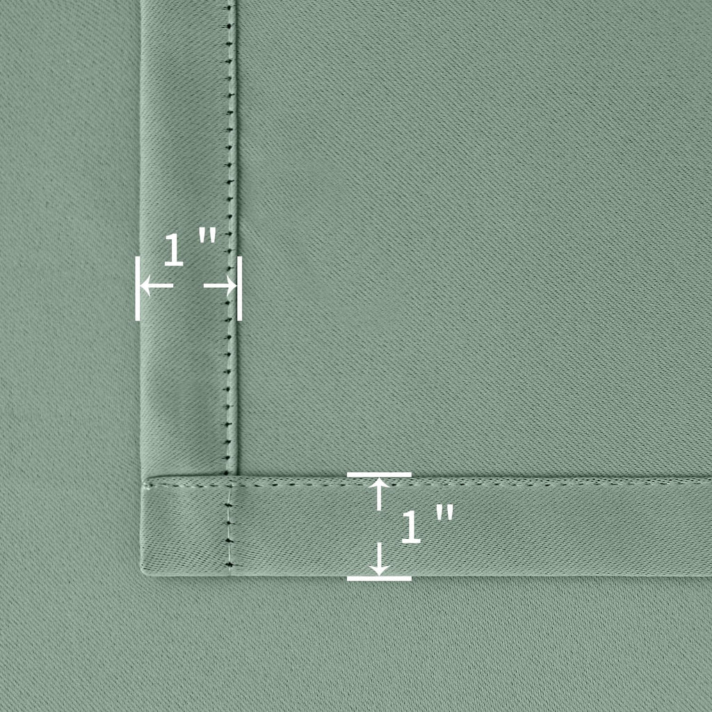 40 Inch Blackout Curtains Window, 2 Panels, Sage Green