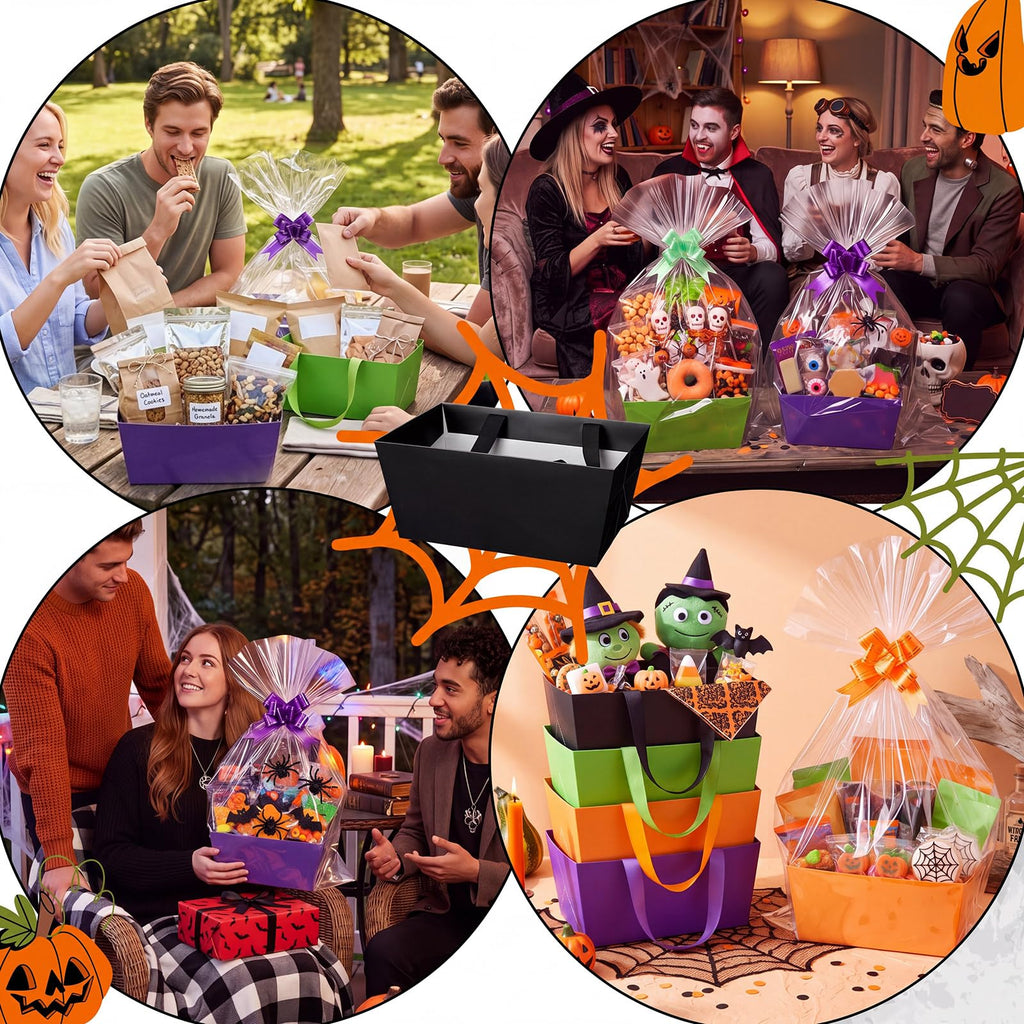 24 Pack Halloween Boo Basket For Gifts Empty Bulk