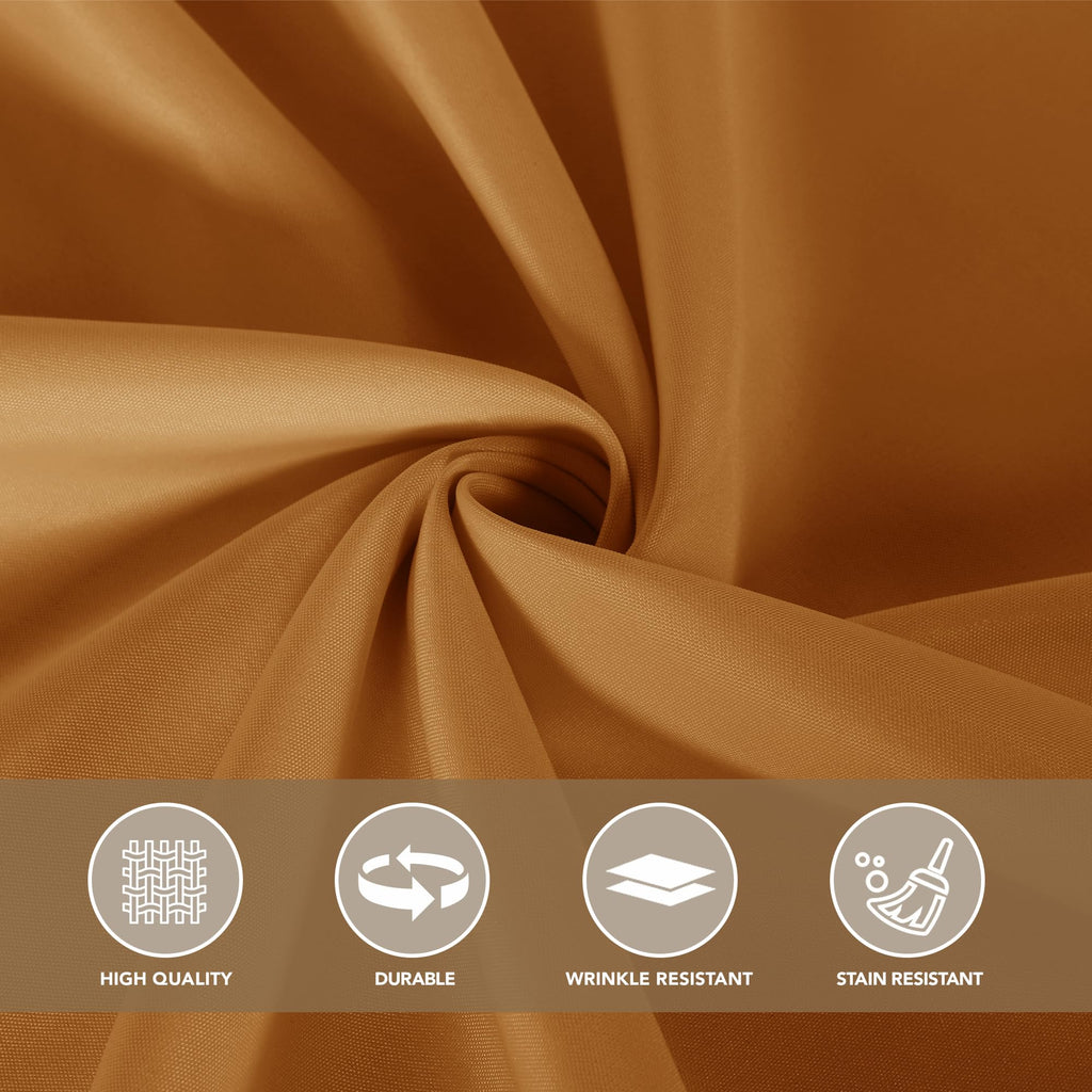 Thanksgiving Tablecloths Rectangular 60x120 Inch, 8 Pack Bronze