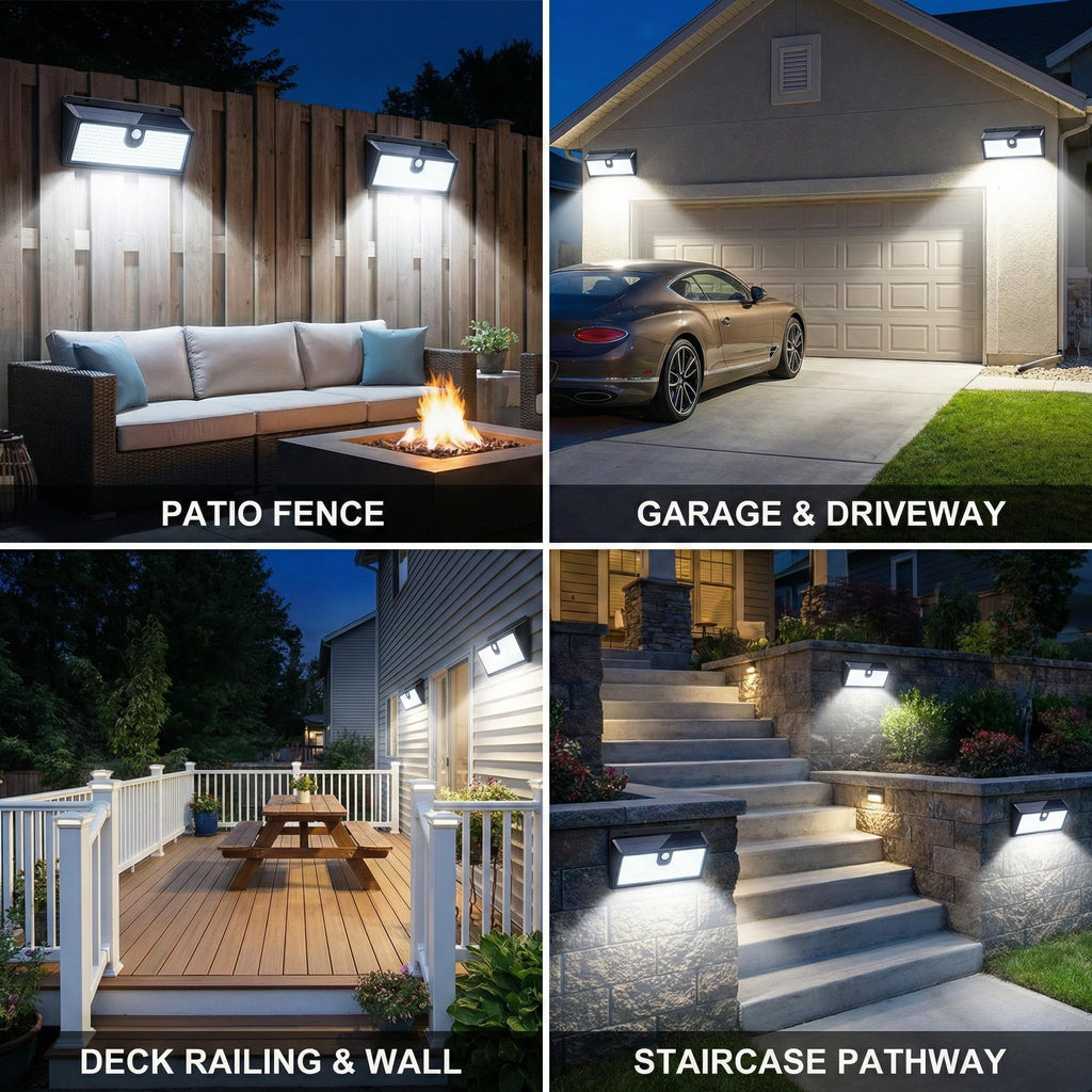Solar Lights Outdoor, 452 LED Ultra Bright Solar Motion Lights Outdoor, IP65 Waterproof Motion Sensor Outdoor