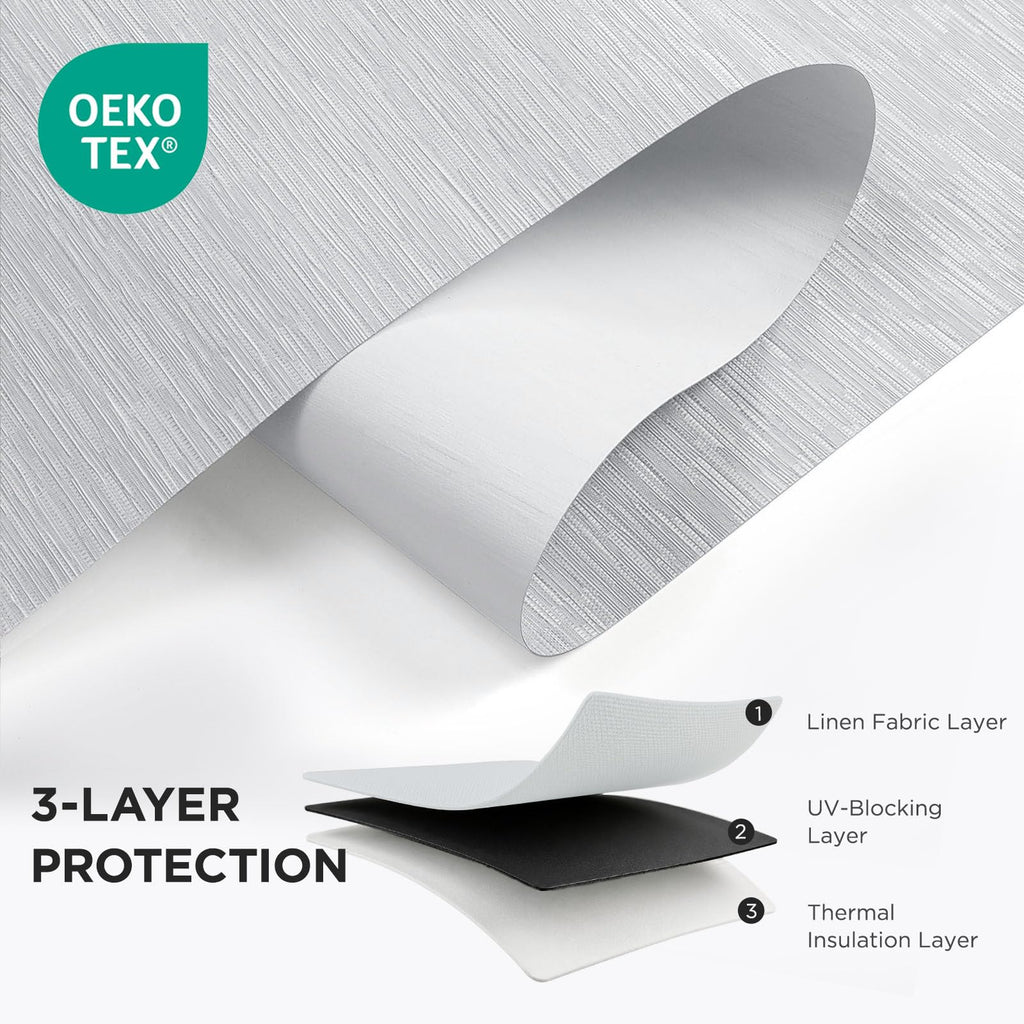 Cordless Blackout Roller Shade, Zero-Gap Top, Grey