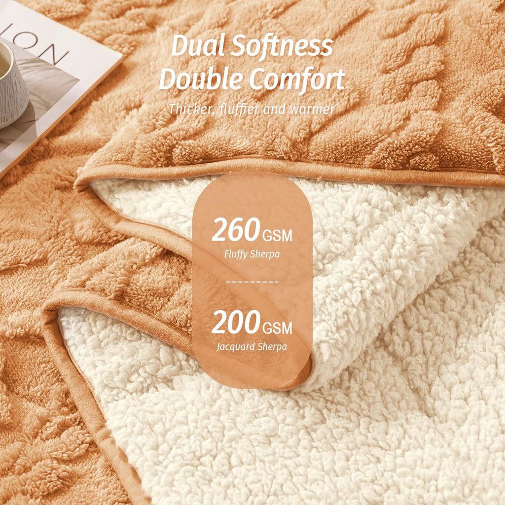 Soft Weighted Blanket for Adults 20 lbs 60" x 80" Orange-Yellow