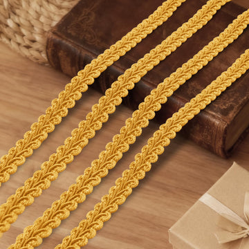 Gimp Braid Trim, Deep Gold, 1/2 Inch Wide 14 Yards