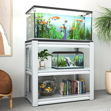 20-30 Gallon Fish Tank Stand - Metal Aquarium Stand with Adjustable shelf, Heavy Duty Fish Tank Table/ 3-Layer