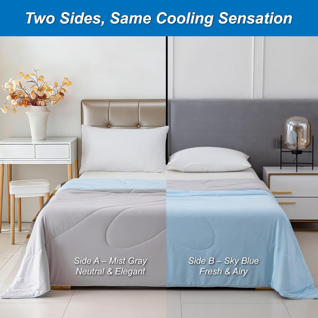 Cooling Comforter King Size - Cooling Blankets for Hot Sleepers | Lightweight Comforter for Night Sweats