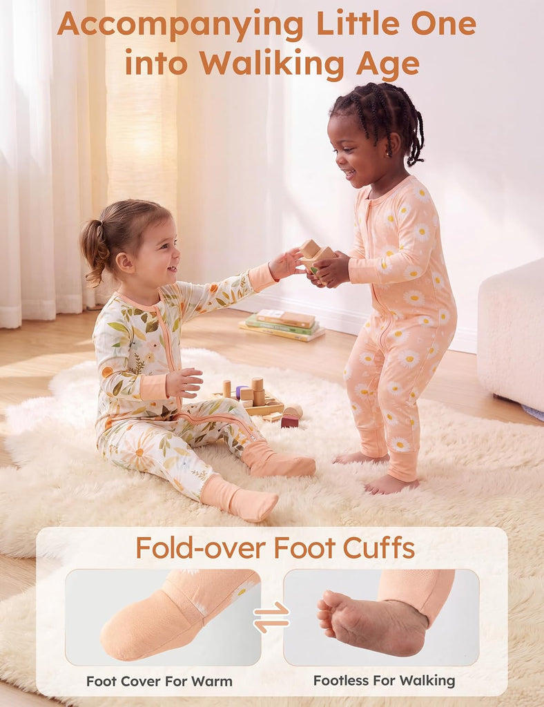 Viscose Bamboo Sleepers for Baby Boy & Girl, Way Zipper Pajamas