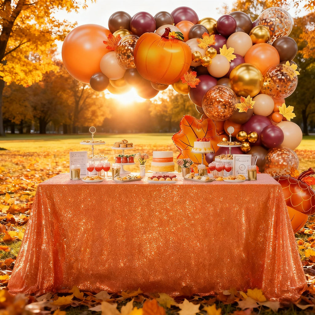 Sequin Tablecloth Sparkle Halloween Tablecloths for Round Rectangle Desk