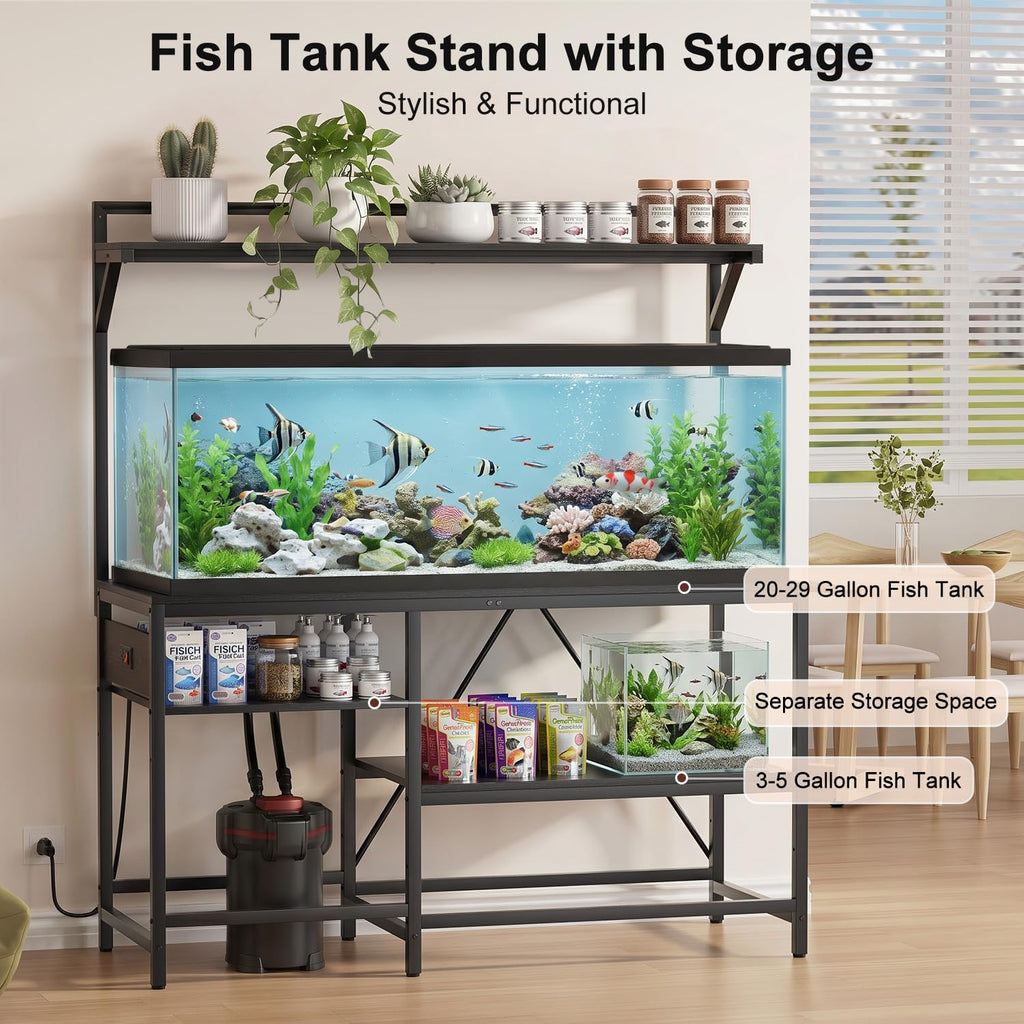 55&75 Gallon Fish Tank Stand for Standard & Breeder Tanks