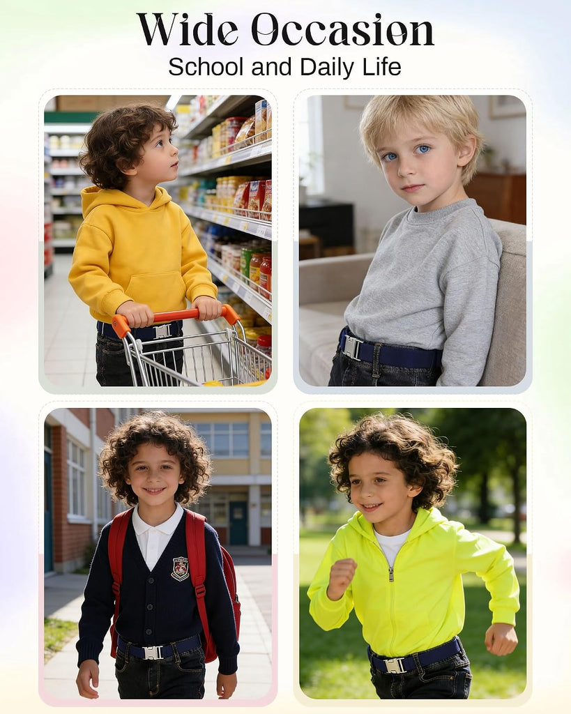 Kids Toddler Belt,Elastic Stretch Boys Girls Belt with Easy Buckle