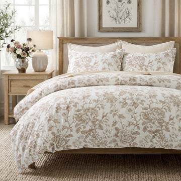 100% Cotton Sateen Duvet Cover Set, Urban Taupe