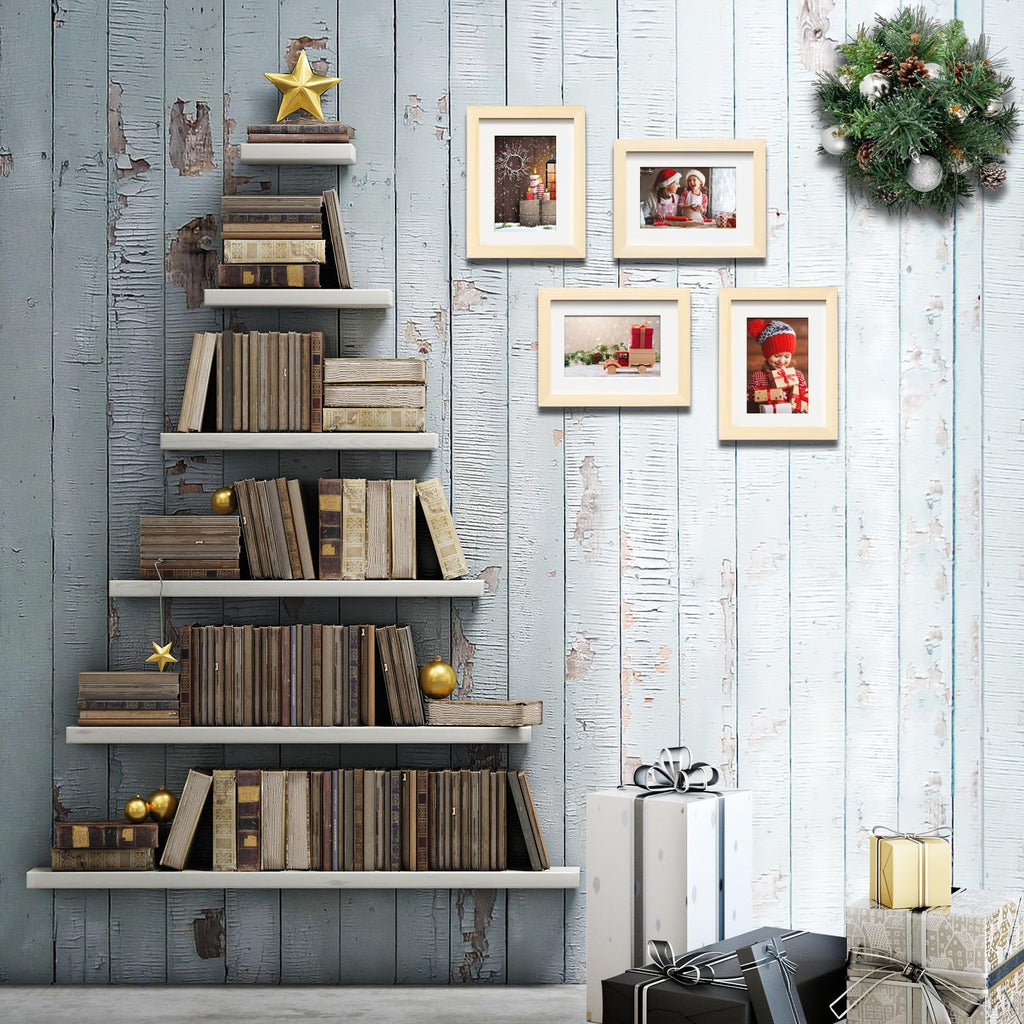 5x7 Picture Frame Natural, Solid Wood Frames with Acrylic Plexiglass for Pictures 3.5x5/4x6 with Mat or 5x7 without