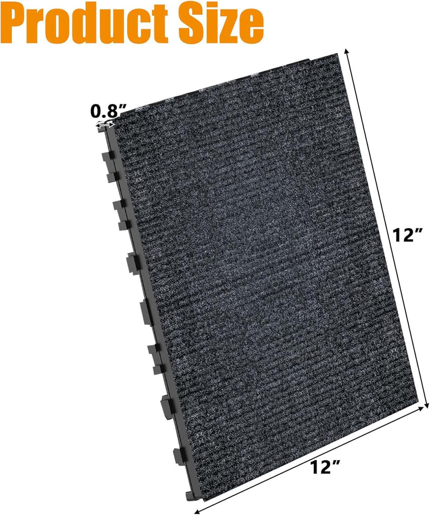 12" Interlocking Splicing Floor Tiles, Non-Slip Cold Plunge Mat, DIY Floor Mats for Entryway Deck Pool Balcony Bathroom