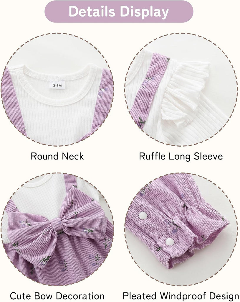 Newborn Baby Girl Clothes Long Sleeve Onesie Girl Newborn Outfits