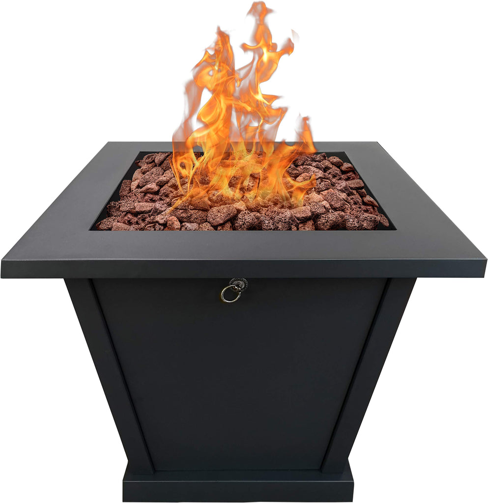 28in Olivera Fire Table, Black