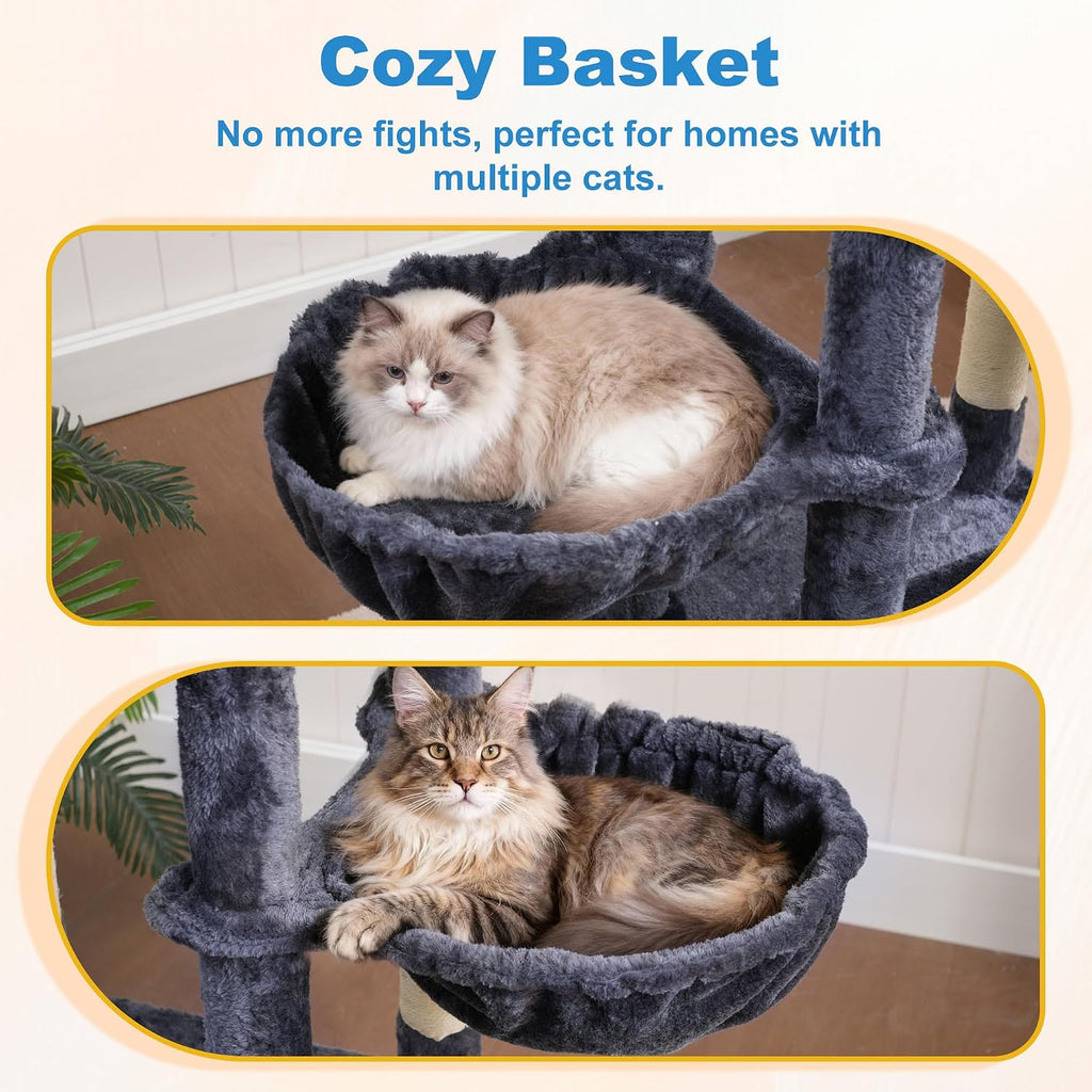 Cat Tree Tower with Large Platform, Spacious Condo