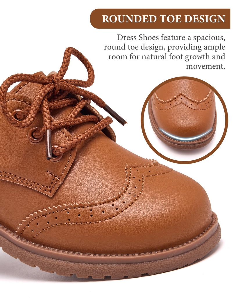 Boys Dress Shoes Light Brown 2