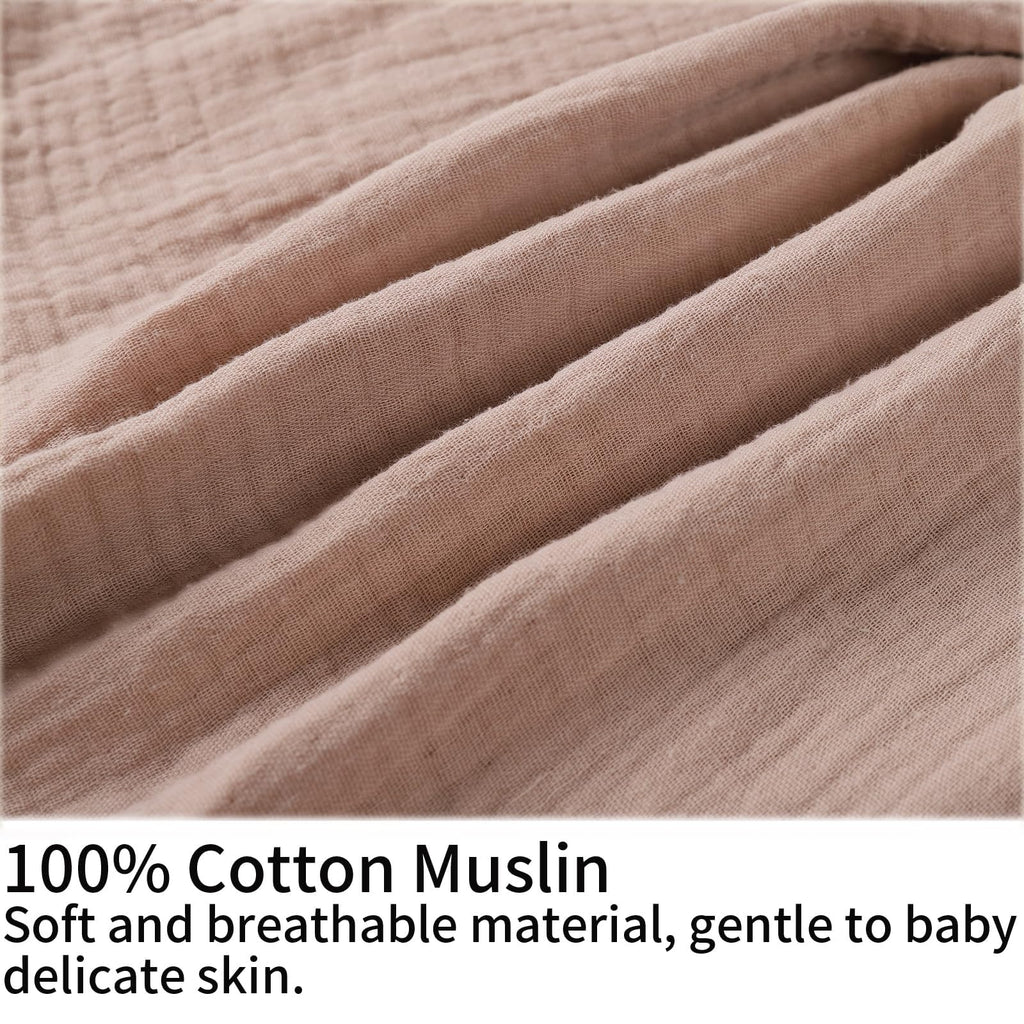 Muslin Nursing Pillow Cover, 100% Cotton, Soft & Breathable, Blush
