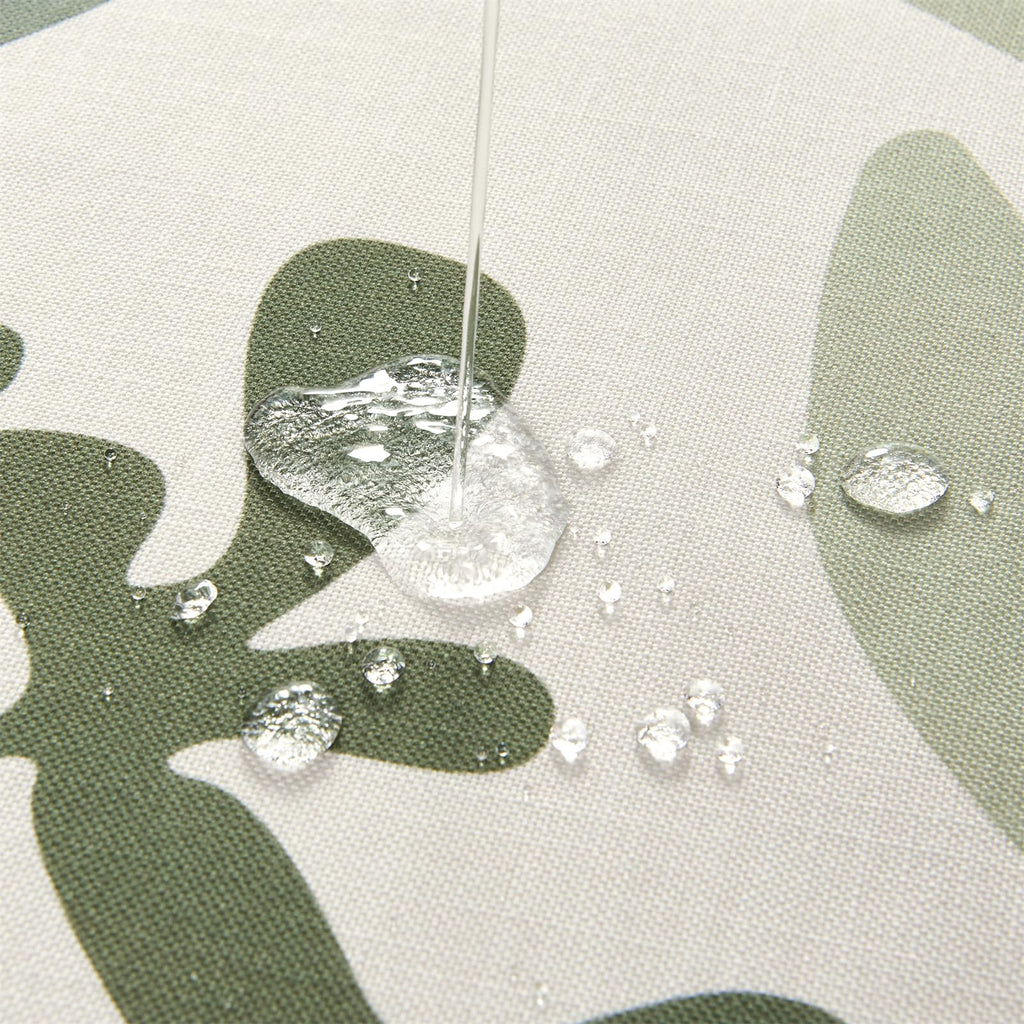 Cute Green Faux Linen for Aesthetic Bathroom Decor - Heavy Duty Modern Floral Matisse Spring Summer Flowers