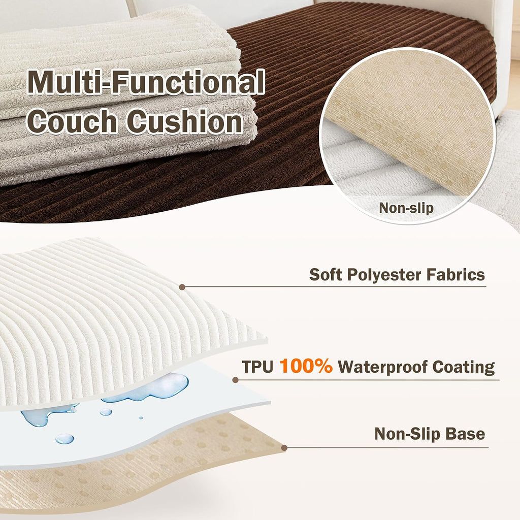 100% Waterproof Couch Covers for Sectional Sofa, Non Slip Couch Cover for Dogs, 2 Pieces Pet Sofa Covers for 2