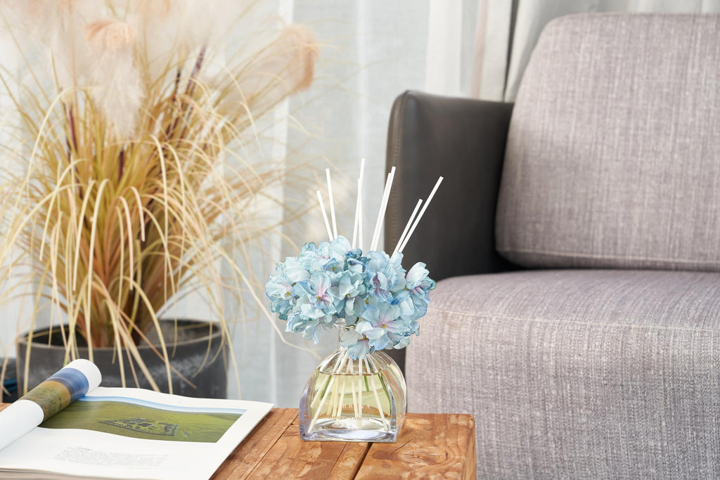 Reed Diffuser - 8.5 Oz Cashmere Vanilla Reed Diffuser with 8 Sticks Bathroom Shelf Decor (Simple Luxe Collection)