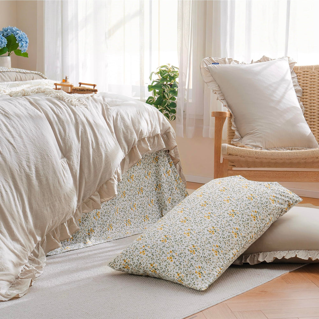 Ruffle Comforter Set 7 Pieces, Bedding Set
