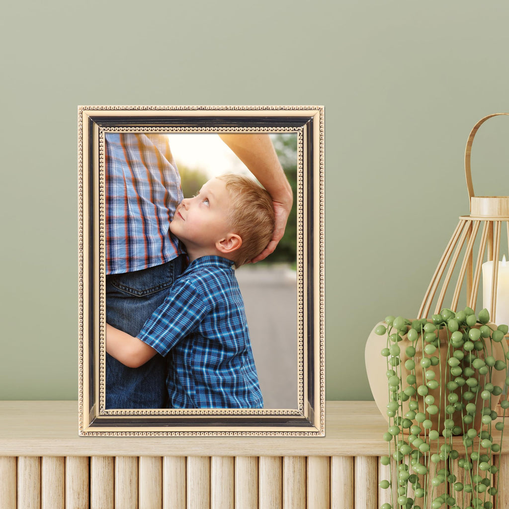 Classic Bead Frame, 5x7, Gold