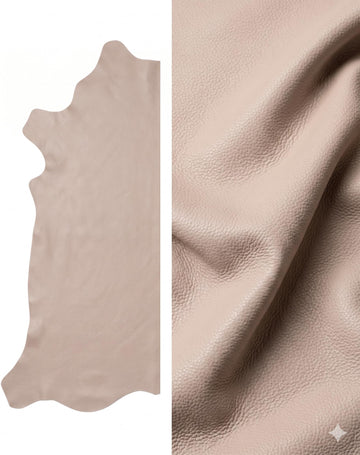 Beige Top Grain Upholstery Leather Side Premium Quality 3-4 oz Half Hide 15-18 sq.ft Import AA Grade Leather Fabric