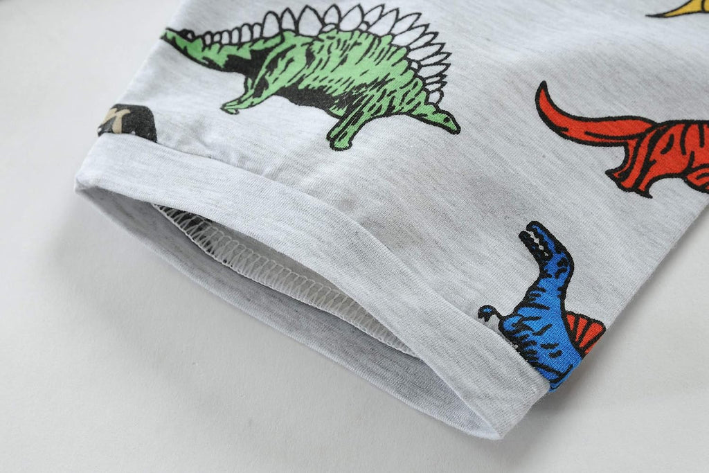 Hand Toddler Baby Boys Pajamas Monster Truck Summer Pjs Sleepwear Cotton Kids Short Sets Clothes