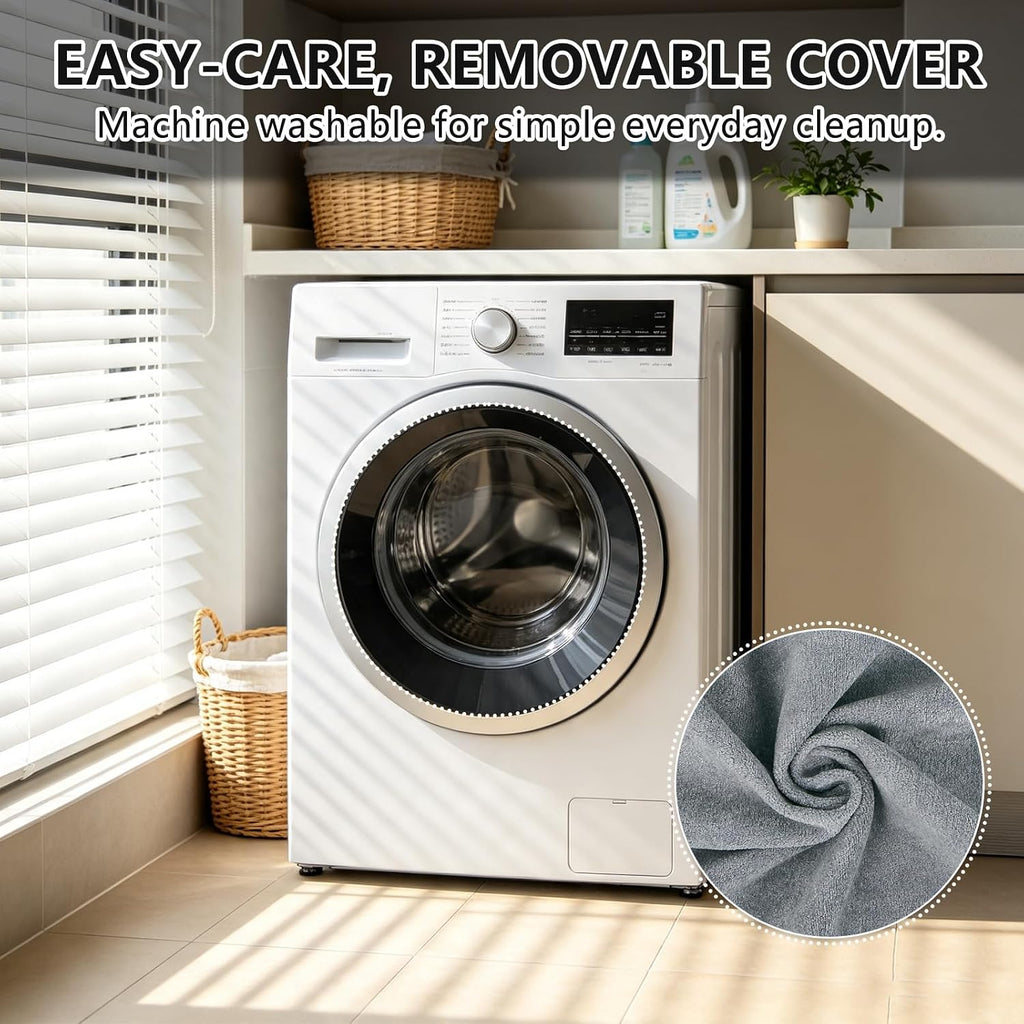 Dual-Layer Memory Foam Dog Bed for Large Dogs, Waterproof Washable Cover