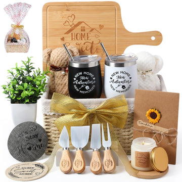 House Warming Gifts Basket 21 Pieces Housewarming Gift for New Apartment Closing Gifts for Buyers Couples Women Men