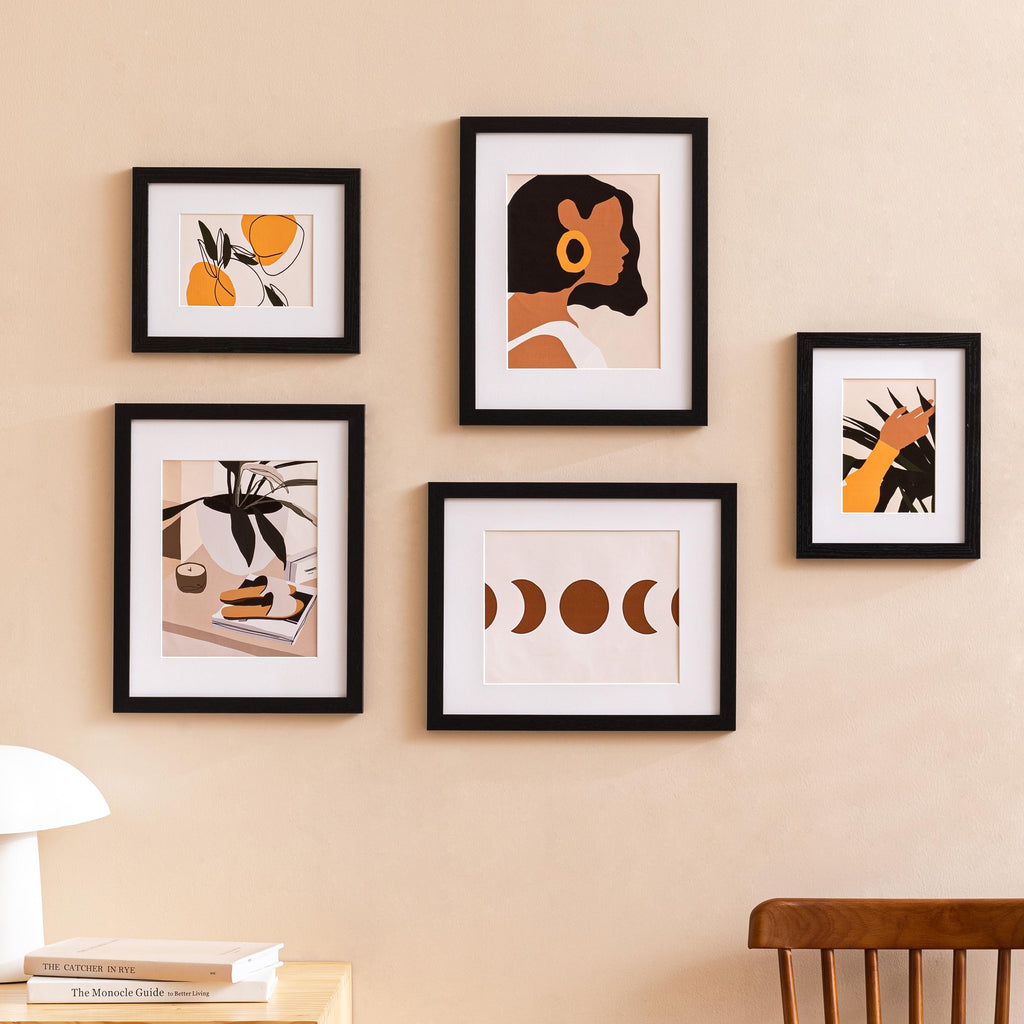 8x10 Picture Frames, Acrylic Cover, Black, Set of 10