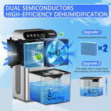 Dehumidifier for Basement (85 OZ, 800 sq ft) Quiet Dehumidifiers for Home, Auto Shut-Off, Sleep Mode, 3 Gear Timer(8H