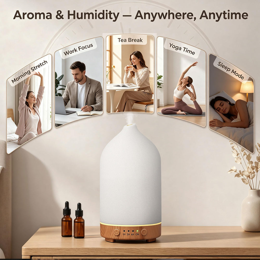 Ceramic Essential Oil Diffuser, Stone Diffuser 2 Pack